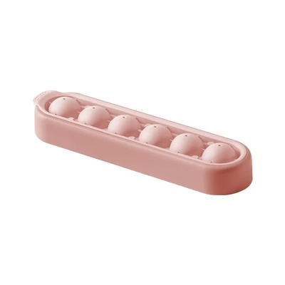 Gambar Picas Cetakan Es Batu Silikon 6 Slot - Pink