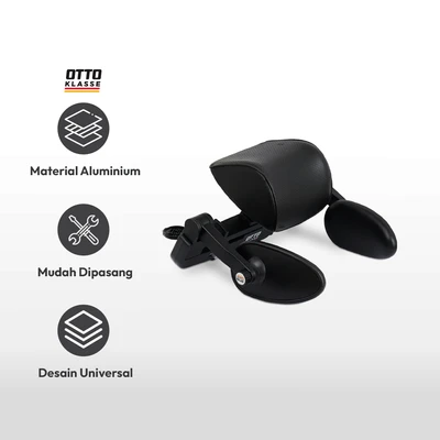 Gambar Otto Klasse Side Headrest Kursi Mobil Dengan Bantal Leher - Hitam
