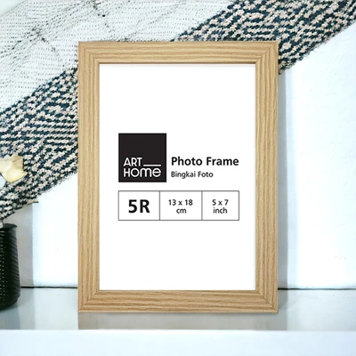 Gambar Arthome Bingkai Foto Meja Basic MDF 5R - Cokelat Oak
