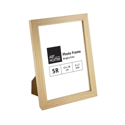Gambar Arthome Bingkai Foto Meja Basic MDF 5R - Cokelat Oak
