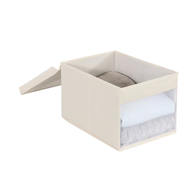 Gambar Stora Kotak Penyimpanan Dengan Tutup 29x29x15 cm - Krem Beige