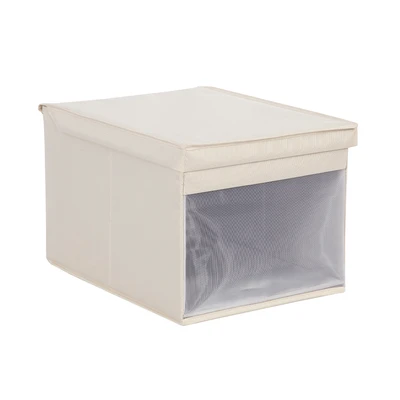 Gambar Stora Kotak Penyimpanan Dengan Tutup 29x29x15 cm - Krem Beige