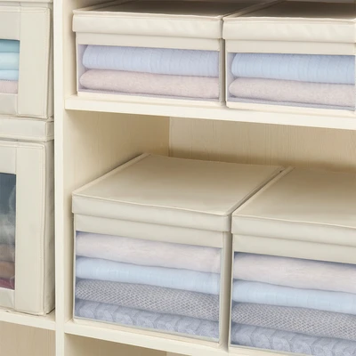Gambar Stora Kotak Penyimpanan Dengan Tutup 30x39x25 cm - Krem Beige