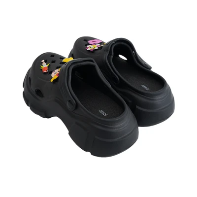 Gambar Ataru Ukuran 38/39 Sandal Clogs Sling Back Muklay - Hitam