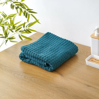 Gambar Forhom 50x100 cm Handuk Travel Waffle - Hijau Pine
