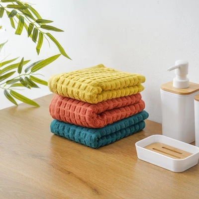 Gambar Forhom 35x70 cm Handuk Olahraga Waffle - Merah Terracotta