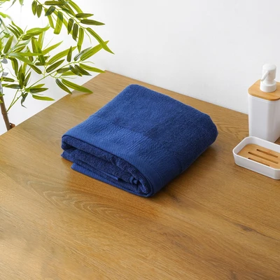 Gambar Forhom 70x140 cm Handuk Mandi Wavy - Biru Navy