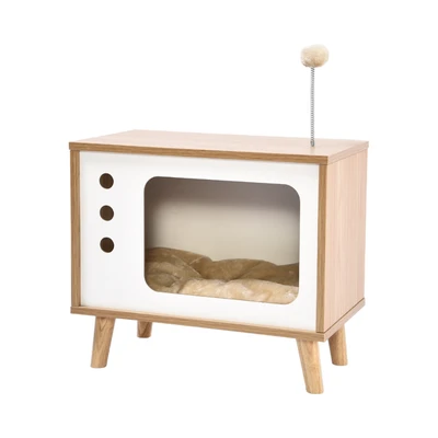 Gambar Paws N Tail 48x28x60.5 cm Rumah Hewan Peliharaan Television