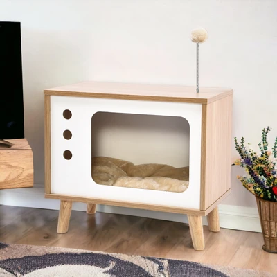 Gambar Paws N Tail 48x28x60.5 cm Rumah Hewan Peliharaan Television