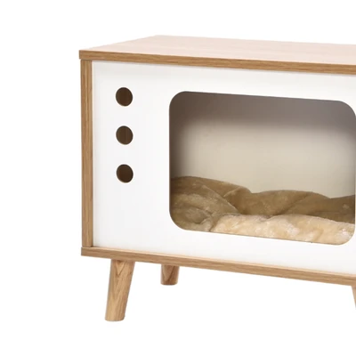 Gambar Paws N Tail 48x28x60.5 cm Rumah Hewan Peliharaan Television