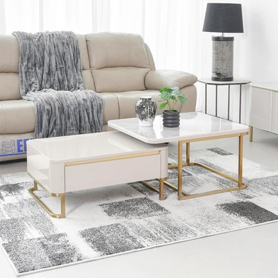 Gambar Informa Irish Meja Tamu Rectangular - Cokelat Taupe