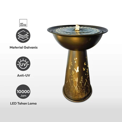 Gambar Arthome Hiasan Air Mancur Bubbling LED Butterfly 66 cm