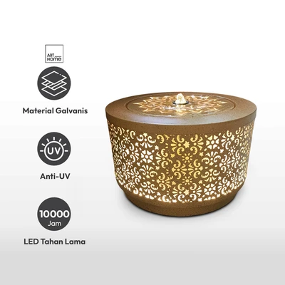 Gambar Arthome Hiasan Air Mancur Bubbling LED Flower 25 cm