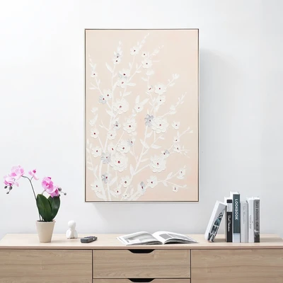 Gambar Informa Lukisan Kanvas Handmade Oil Paint Flower 82.5x122.5 cm V2 - Mix