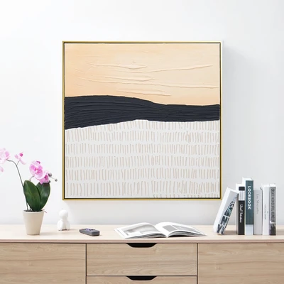 Gambar Informa Lukisan Kanvas Handmade Oil Paint Abstract 82.5x82.5 cm - Mix