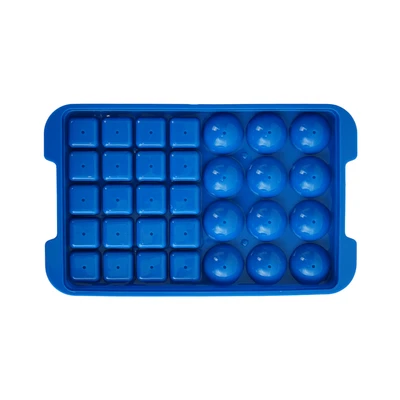 Gambar Kris Cetakan Es Batu Mix Cubes & Balls Dengan Wadah - Biru