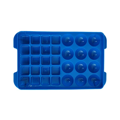 Gambar Kris Cetakan Es Batu Mix Cubes & Balls Dengan Wadah - Biru