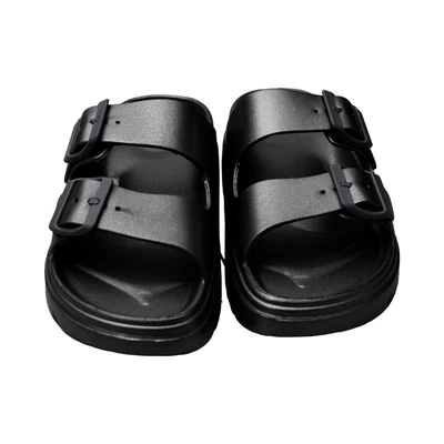 Gambar Ataru Ukuran 38 Sandal Wanita Double Strap Wedges - Hitam