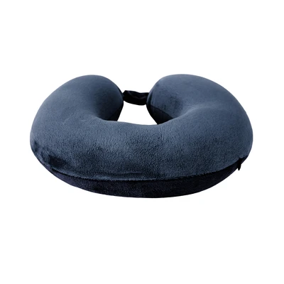 Gambar Otto Klase Bantal Leher Memory Foam Soft Fleece - Abu-abu