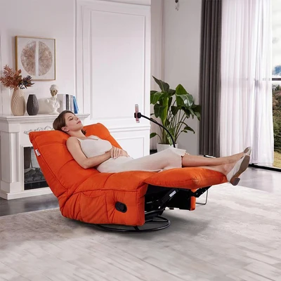 Gambar Cheers Melody Sofa Recliner Rocking Fabric 1 Seater - Oranye