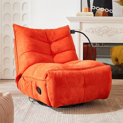Gambar Cheers Melody Sofa Recliner Rocking Fabric 1 Seater - Oranye