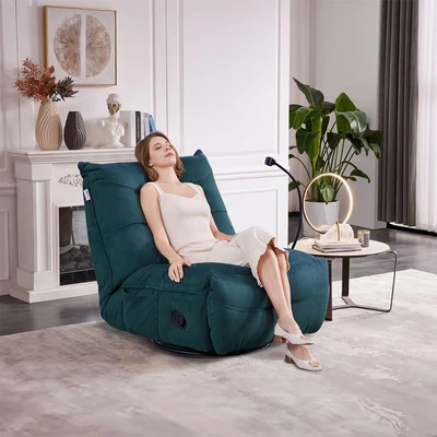 Gambar Cheers Melody Sofa Recliner Rocking Fabric 1 Seater - Hijau