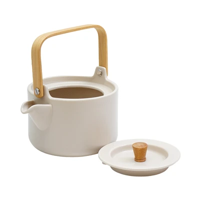 Gambar Appetite Shalby Teko & Cangkir Porcelain Dengan Nampan Set 5 Pcs - Cokelat