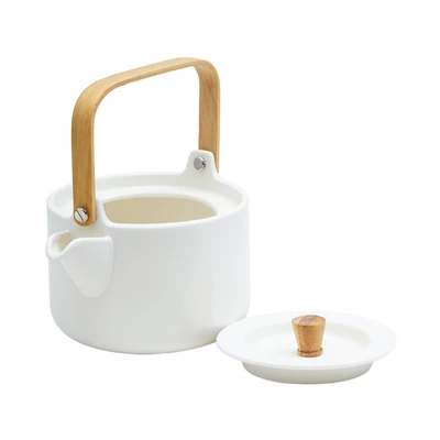 Gambar Appetite Shalby Teko & Cangkir Porcelain Dengan Nampan Set 5 Pcs - Putih