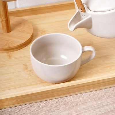 Gambar Appetite Shalvy Teko & Cangkir Porcelain Dengan Nampan Set 5 Pcs - Cokelat