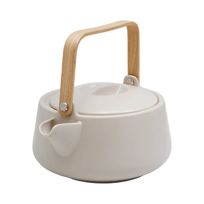 Gambar Appetite Shalvy Teko & Cangkir Porcelain Dengan Nampan Set 5 Pcs - Cokelat