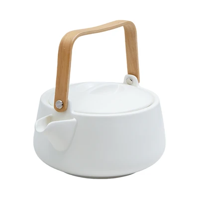 Gambar Appetite Shalvy Teko & Cangkir Porcelain Dengan Nampan Set 5 Pcs - Putih