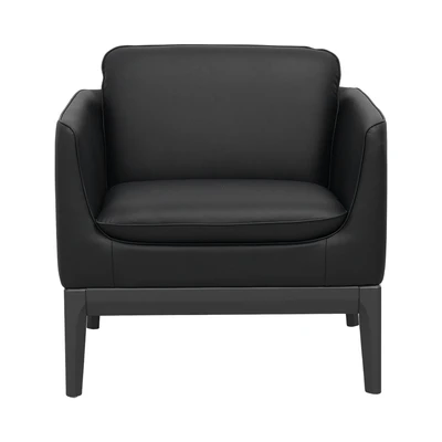 Gambar Sieben Keegan Sofa Kulit 1 Seater - Hitam