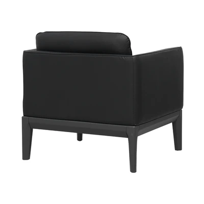 Gambar Sieben Keegan Sofa Kulit 1 Seater - Hitam