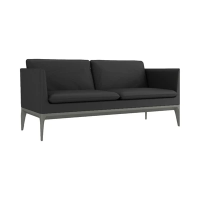 Gambar Sieben Keegan Sofa Kulit 3 Seater - Hitam