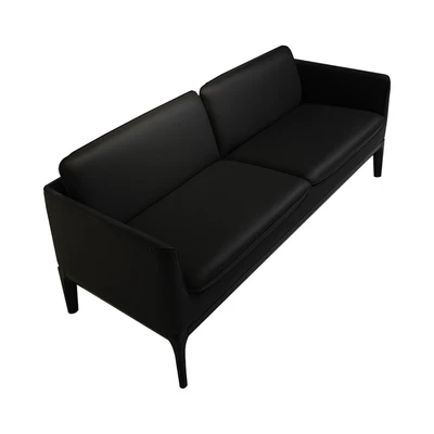 Gambar Sieben Keegan Sofa Kulit 3 Seater - Hitam