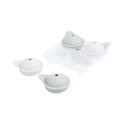 Gambar Cooking Color Blanc Cetakan Es Batu Silikon 4 Slot - Putih