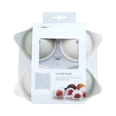 Gambar Cooking Color Blanc Cetakan Es Batu Silikon 4 Slot - Putih
