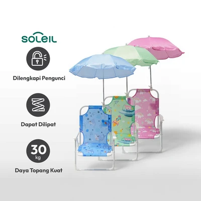 Gambar Soleil Summer Kursi Anak Dengan Payung - Biru