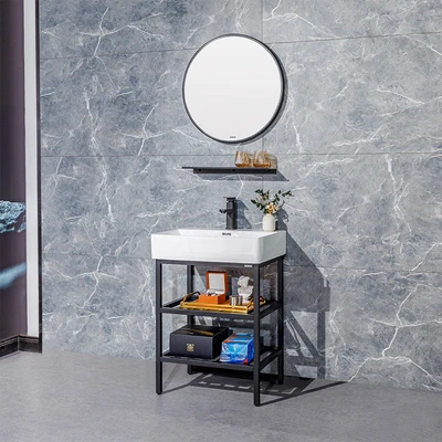 Gambar Acroz Set Kabinet Kamar Mandi Shf60W - Hitam