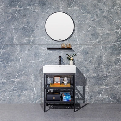 Gambar Acroz Set Kabinet Kamar Mandi Shf60W - Hitam