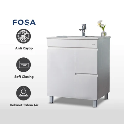 Gambar Fosa Senna Set Kabinet Kamar Mandi PVC - Putih