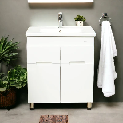 Gambar Fosa Floren Set Kabinet Kamar Mandi PVC - Putih