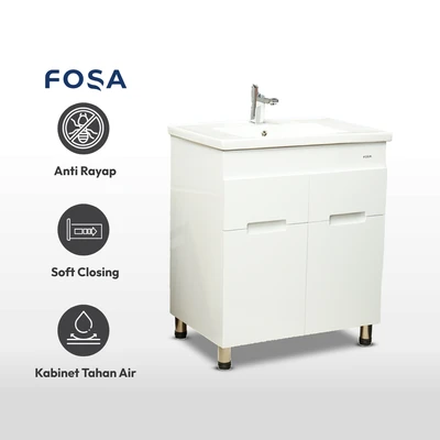 Gambar Fosa Floren Set Kabinet Kamar Mandi PVC - Putih