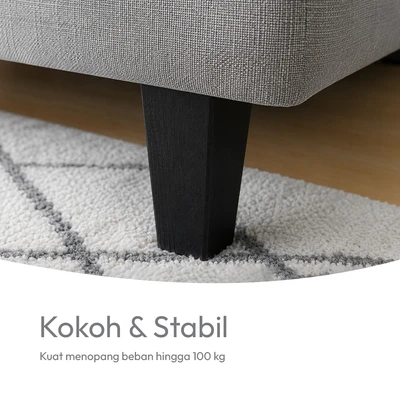 Gambar Informa Martis Oakland Sofa Bed Fabric - Abu-Abu