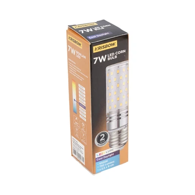 Gambar Krisbow Bohlam Led Corn E27 7 Watt Cool Daylight - Putih