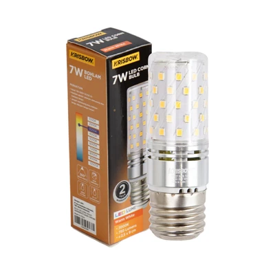 Gambar Krisbow Bohlam Led Corn E27 7 Watt Warm White - Kuning