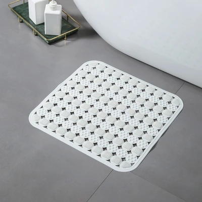 Gambar Forhom Keset Kamar Mandi PVC Suction Square 45x45 cm - Putih