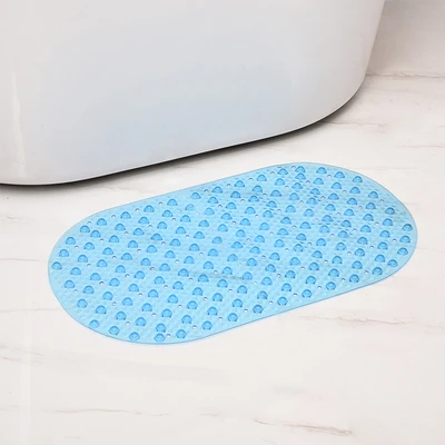 Gambar Forhom Keset Kamar Mandi PVC Suction Oval 39x69 cm - Biru