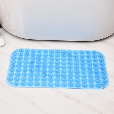 Gambar Forhom Keset Kamar Mandi PVC Suction Rectangle 38x71 cm - Biru