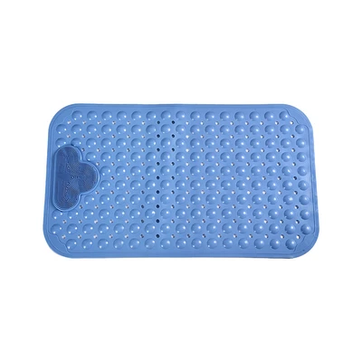 Gambar Forhom Keset Kamar Mandi PVC Suction Dengan Sikat 40x70 cm - Biru